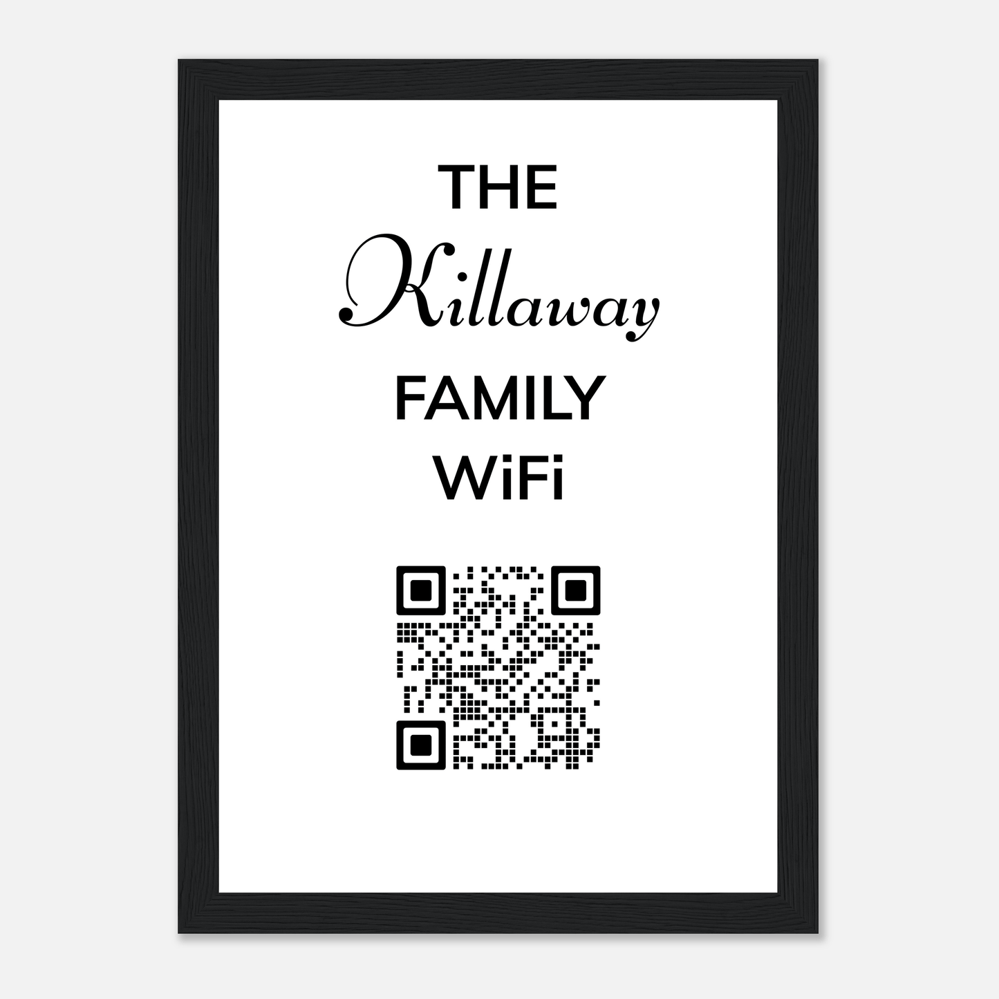 The Family WiFi Wooden Framed Print Canvas Prints in Accrington Number Plates Accrington IntelliPix