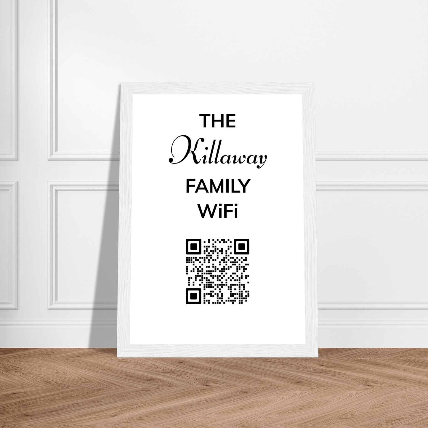 The Family WiFi Wooden Framed Print Canvas Prints in Accrington Number Plates Accrington IntelliPix