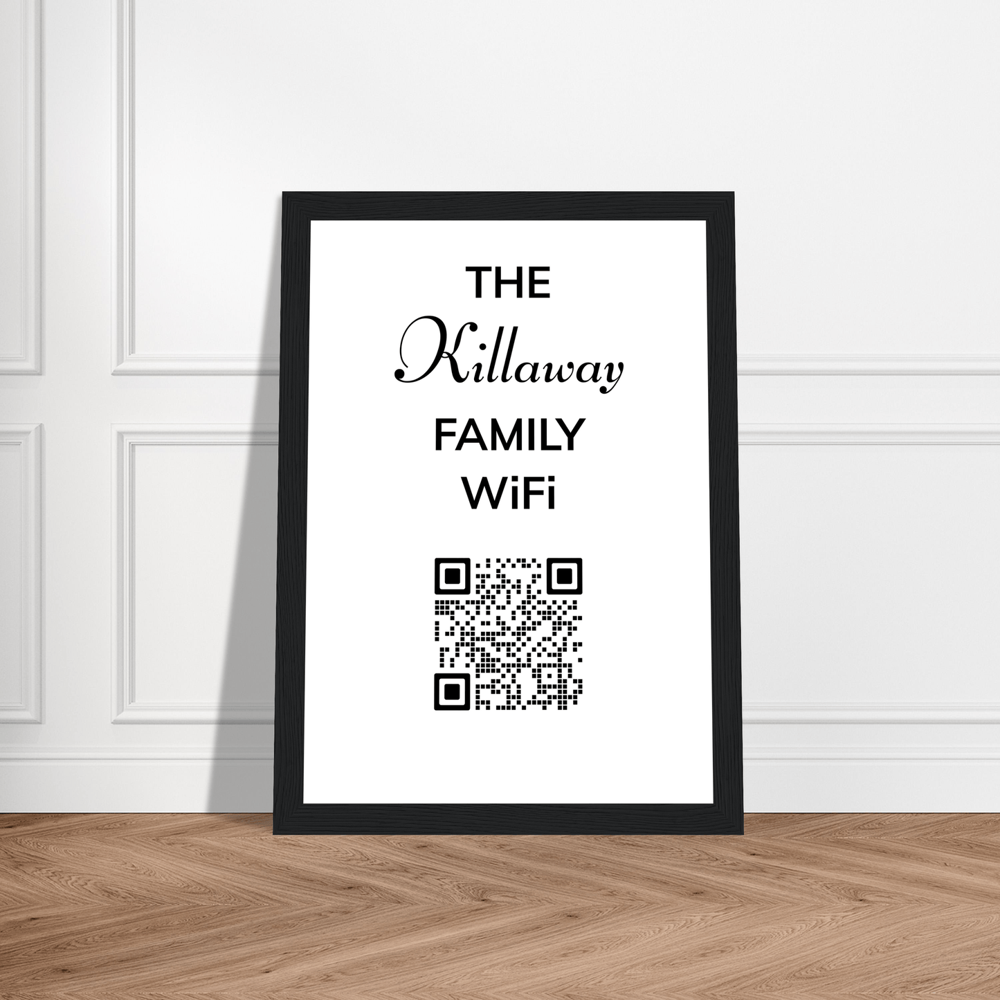 The Family WiFi Wooden Framed Print Canvas Prints in Accrington Number Plates Accrington IntelliPix