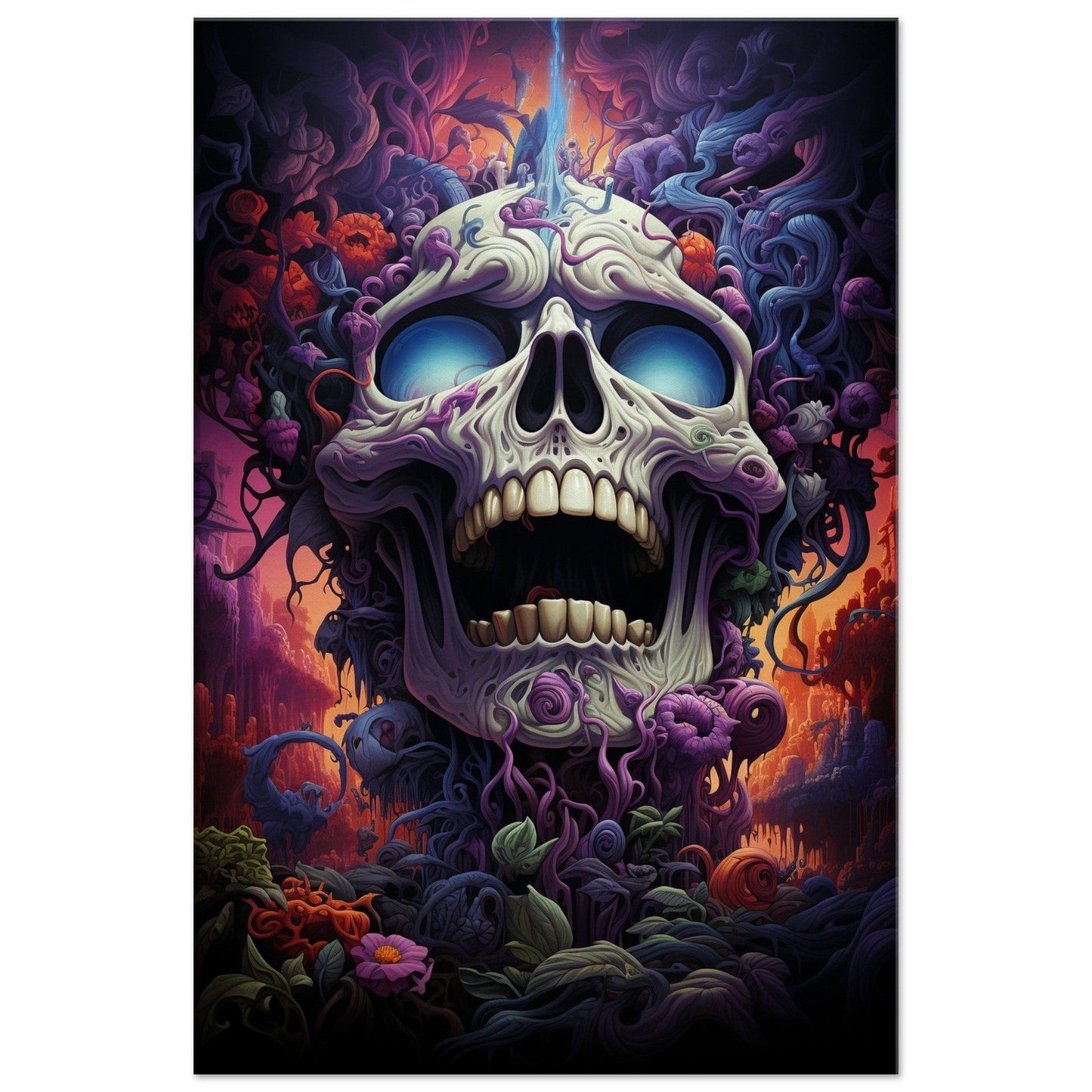 Trippy Skull Canvas Canvas Prints in Accrington Number Plates Accrington IntelliPix