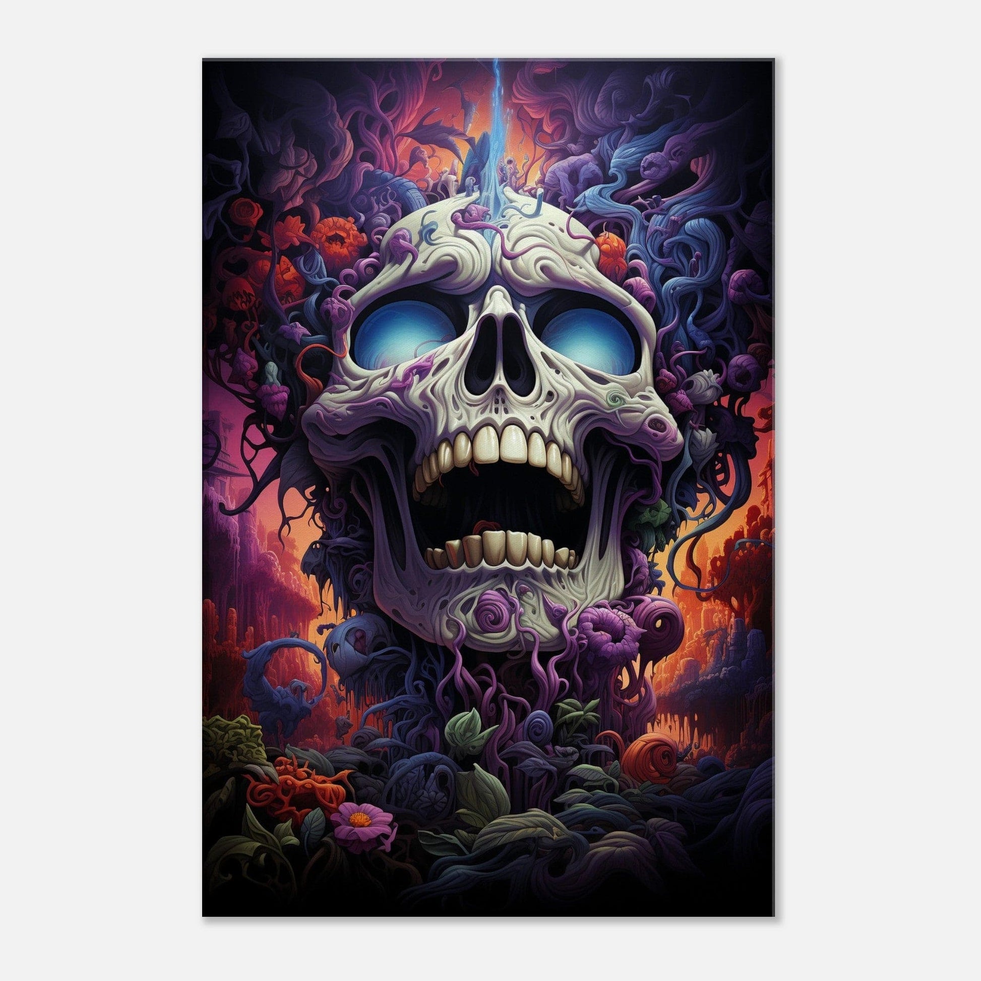 Trippy Skull Canvas Canvas Prints in Accrington Number Plates Accrington IntelliPix