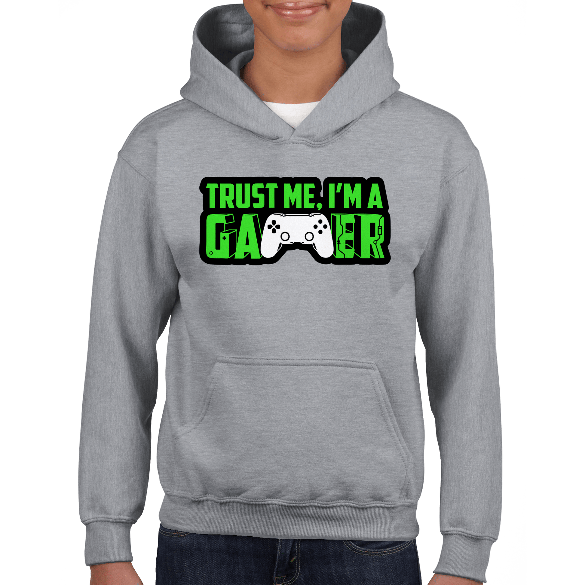 Trust Me I'm A Gamer Classic Kids Pullover Hoodie Canvas Prints in Accrington Number Plates Accrington IntelliPix