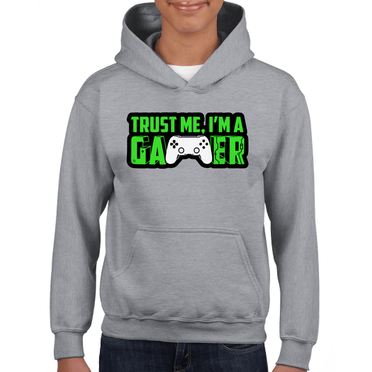 Trust Me I'm A Gamer Classic Kids Pullover Hoodie Canvas Prints in Accrington Number Plates Accrington IntelliPix