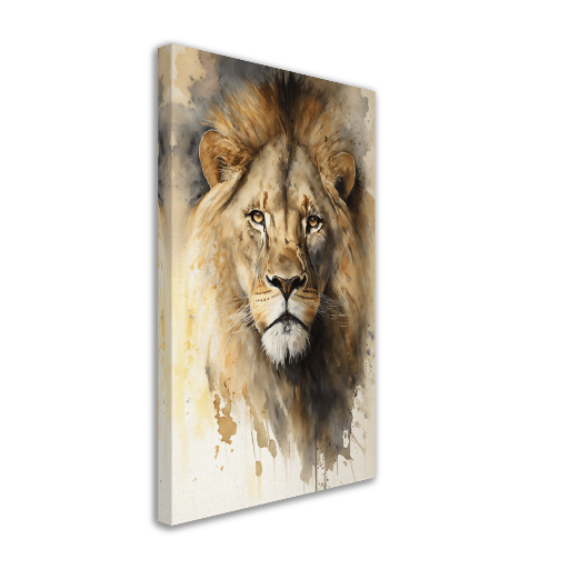 Watercolour Lion Canvas Canvas Prints in Accrington Number Plates Accrington IntelliPix