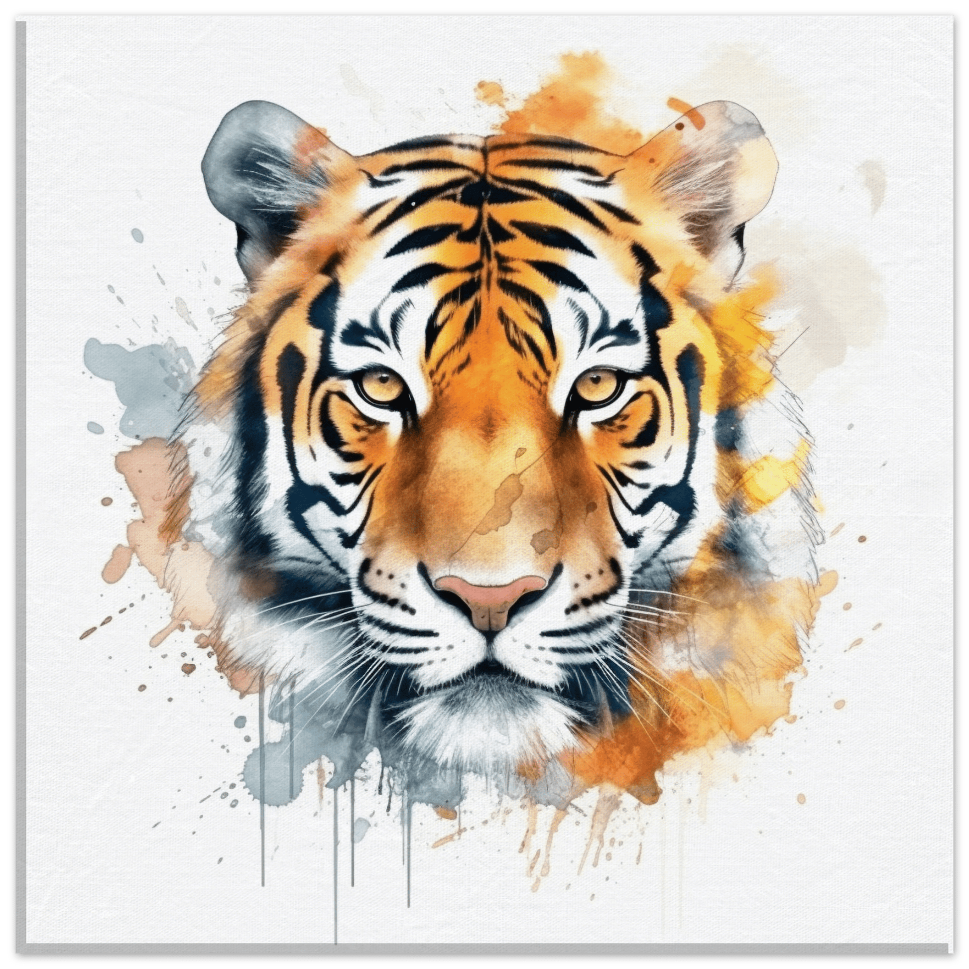 Watercolour Tiger Canvas Canvas Prints in Accrington Number Plates Accrington IntelliPix