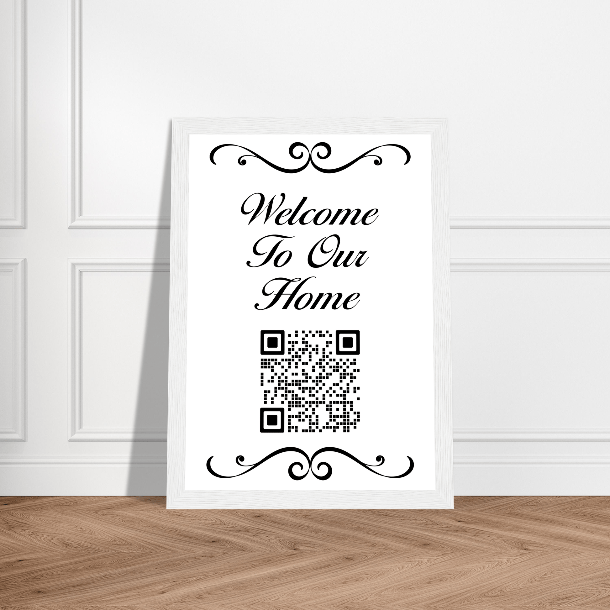 Welcome To Our Home WiFi Wooden Framed Print Canvas Prints in Accrington Number Plates Accrington IntelliPix