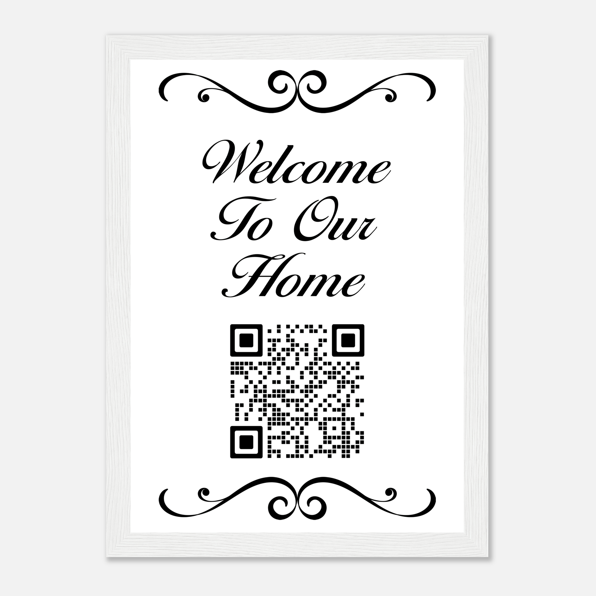 Welcome To Our Home WiFi Wooden Framed Print Canvas Prints in Accrington Number Plates Accrington IntelliPix