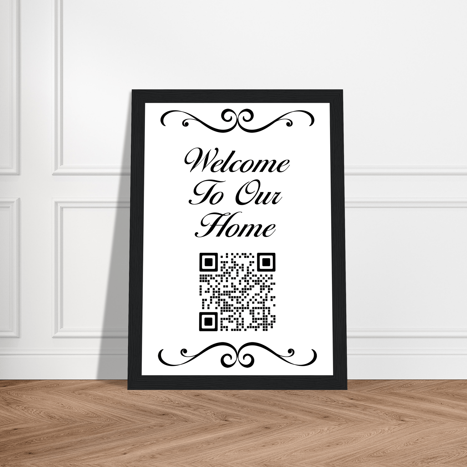 Welcome To Our Home WiFi Wooden Framed Print Canvas Prints in Accrington Number Plates Accrington IntelliPix