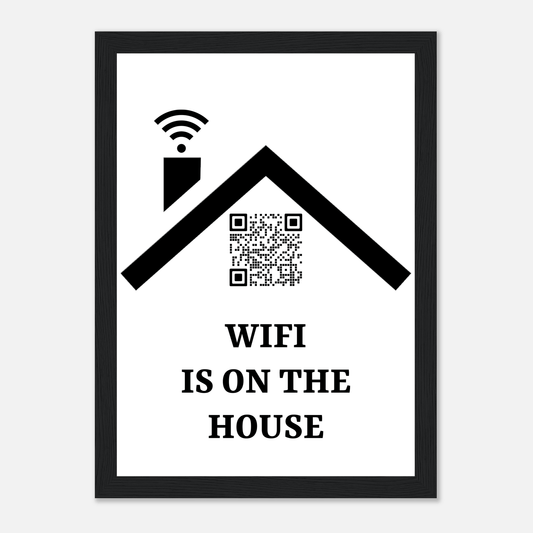 WiFi Is On The House Wooden Framed Print Canvas Prints in Accrington Number Plates Accrington IntelliPix