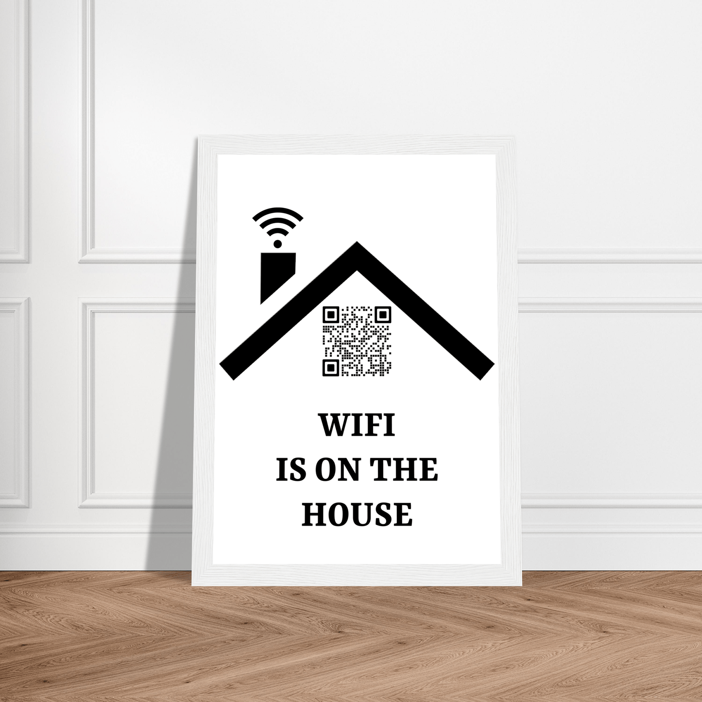 WiFi Is On The House Wooden Framed Print Canvas Prints in Accrington Number Plates Accrington IntelliPix