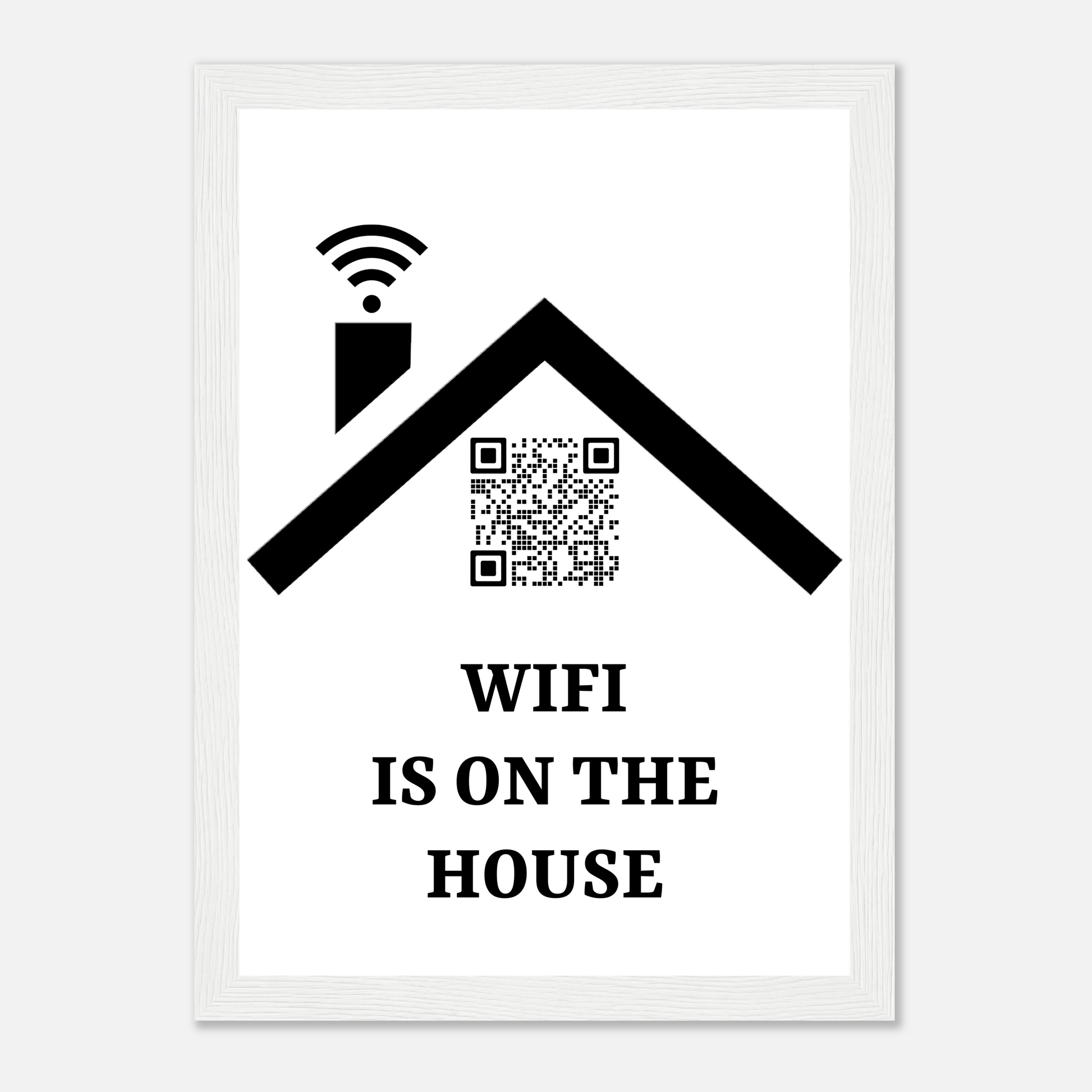 WiFi Is On The House Wooden Framed Print Canvas Prints in Accrington Number Plates Accrington IntelliPix