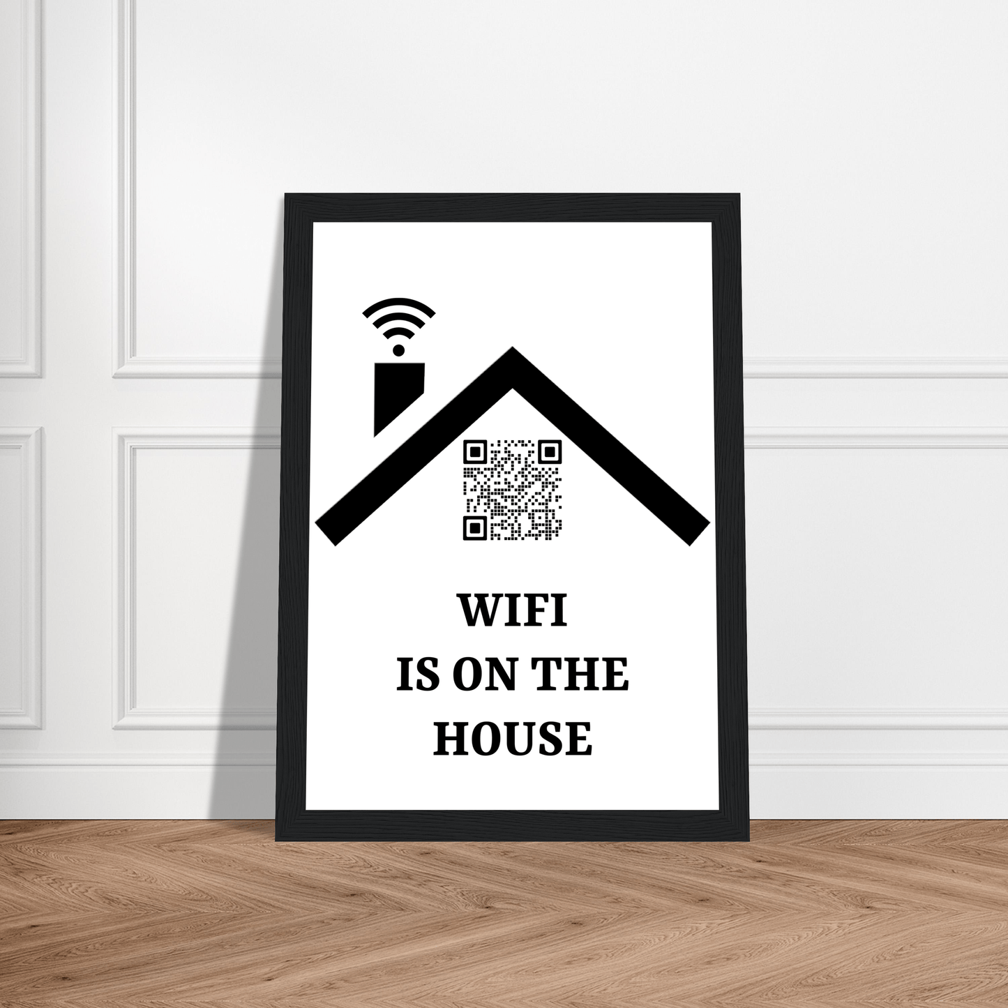 WiFi Is On The House Wooden Framed Print Canvas Prints in Accrington Number Plates Accrington IntelliPix